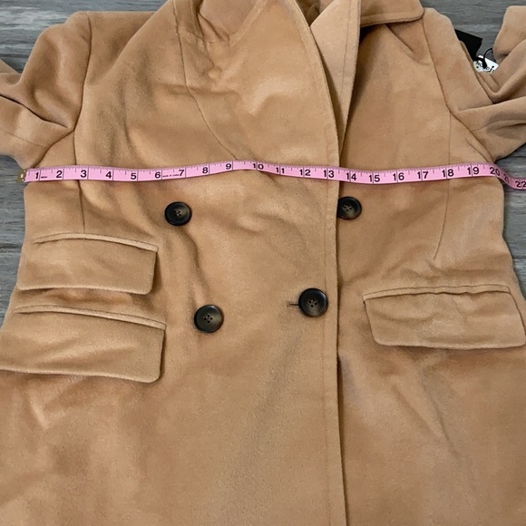 Halogen Atlantic-Pacific Double Breasted Wool Coat Camel Tan Classic Warm - Picture 12 of 17
